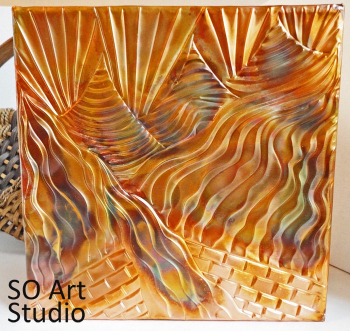 FLOW - Fired Metal Copper Repousse