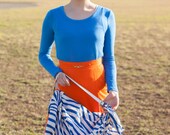 Stripe Furoshiki Navy & White Leather Carry Strap for Bag Set