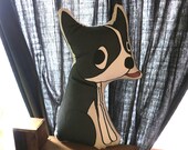Boston Terrier // Dog Shaped Pillow