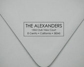 Wood Handle Return Address Stamp - Custom - Personalize for holidays, weddings, showers and more