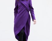 Violet Coat Bud Cashmere Coat Long Wool Coat Winter Coat Long Sleeve Coat Jacket for Women - NC421