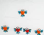 Mobile Hummingbirds - Orange and red - Free tracking shipping - Ready to ship