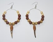 Tribal Inspired Beaded Earrings- Spear