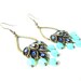 Mint Chandelier Earrings, Emerald Green, Peacock, Swarovski Crystal, Gift For Her