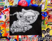 Regular Show Patch - Skateboarding Muscle Man in Black