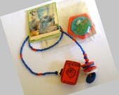 Little Gardener Beaded Bookmark -Frog Button Magnet, Bookmark - Children Bookmarks - Books Zines