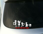 Your choice of 5 Zombie Family vinyl decals / Please READ description for ordering instructions - Car decal - Stick Family decal - Halloween
