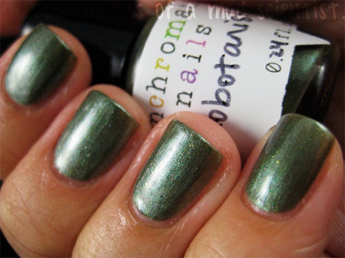Xenobotanist Nail Polish - rich green with multichromatic shimmer