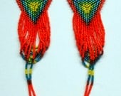 Bird of Paradise Beaded Earrings