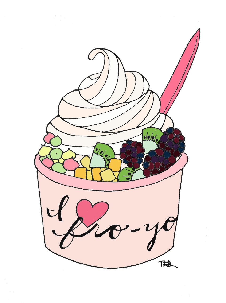 frozen yogurt clip art - photo #2