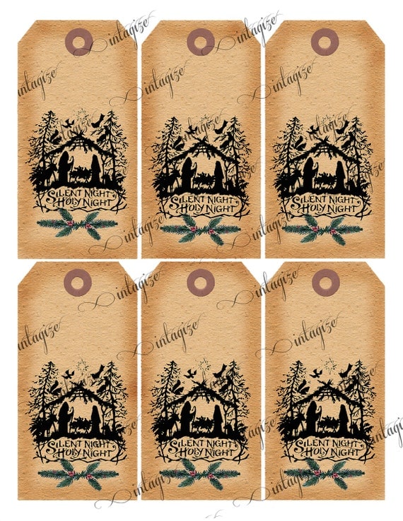 INSTANT DOWNLOAD Printable Rustic Primitive Christmas by Vintagize