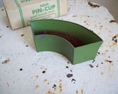Vintage Vogue metal flower frog NIB Vogue Aqua Pin Cup