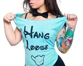Custom Color Hang Loose Shaka T-shirt, Tank Top or Crop Top