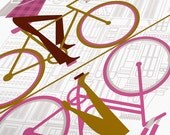 Uphill Downhill Artcrank Poster - 18 x 24 (2nd edition, purple)
