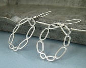 Geometric silver dangle earrings, unique handmade silver earrings, Art silver jewelry
