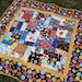 Bright Scrappy Monkey Baby Crib Quilt Nursery Decor
