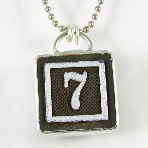 Number 7 Pendant Necklace