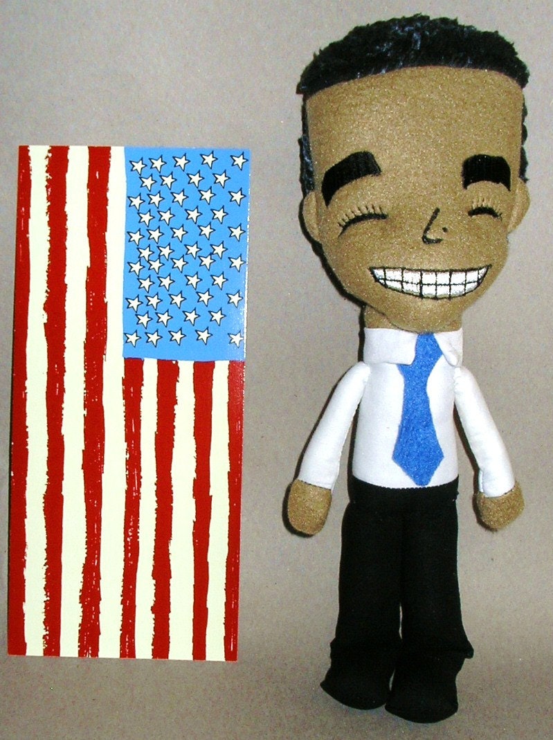 Handmade President Barack Obama 2012 doll