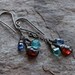 HOLIDAY Sale-Multi GEMSTONE earrings, blue KYANITE earrings, Garnet earrings, Apatite earrings
