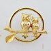 Owl Couple Tac Pin - Avon Loving Owls - 1980 Vintage Jewelry