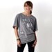 Organic Cotton T-Shirt, Lotus Design,Dolman Sleeve, Hand Screen Printed by Maryink