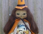 Halloween Witch Doll Primitive Folk Art