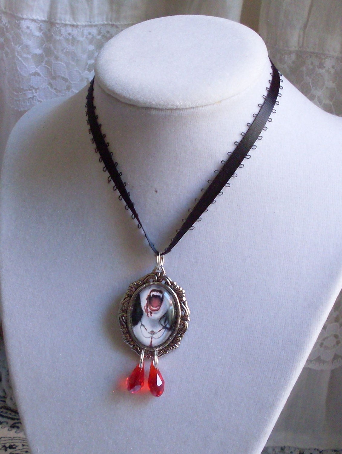 BITE ME--Vampire Necklace or Brooch