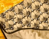 Contemporary Yarn Tied Quilt / Cotton & Wool in Putty Gray Black