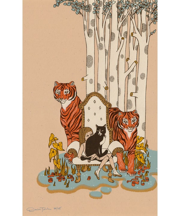 2 Tigers screenprint