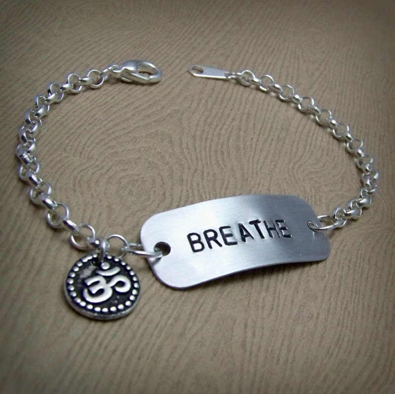 Om Bracelet - Breathe - Word Bracelet