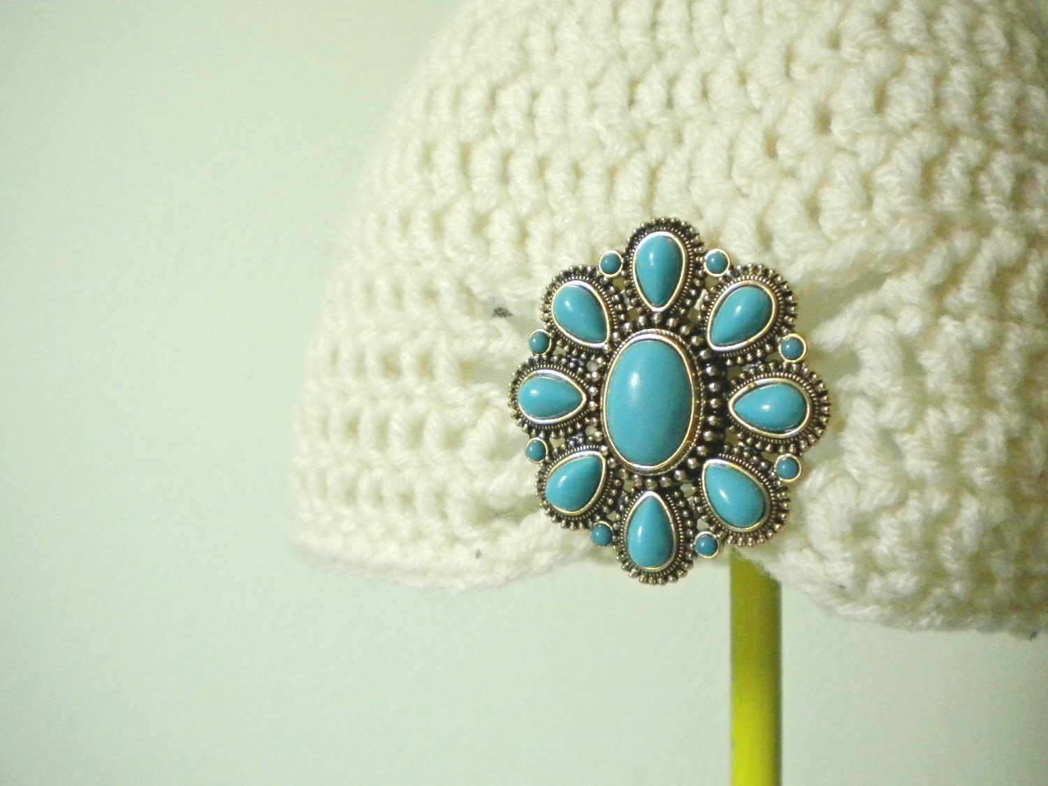 Custom Crochet Hat in Milky White- 1920s Style Flapper Cloche- Soft Crochet Turban for Baby / Toddler / Boy / Girl / Man / Woman