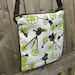 CINEMATIC Zippy Bag in White, Lime Green and Grey Art Deco
