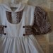 Vintage Gingham Baby Dress - Retro Brown and White Girls Romper - Kids Clothes Clothing - 1960's 1st Birthday Dress Outfit - Baby Shower