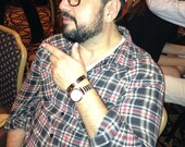 Personalized Dads / Mens Bracelet - Silver Personalized Bracelet for Him, Stainless Steel