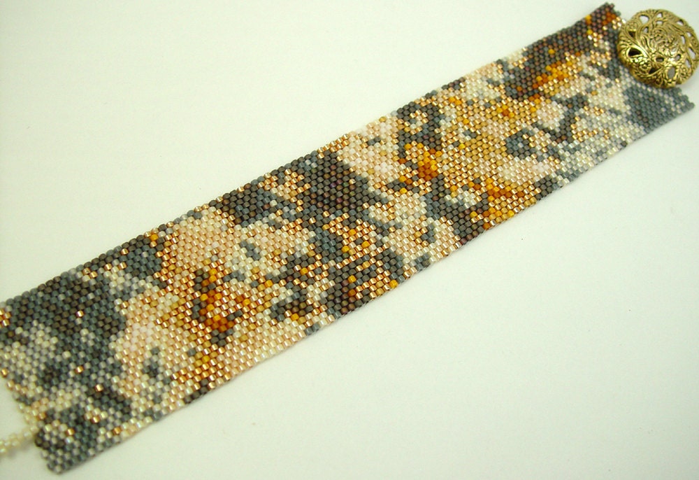 Golden Nebula Granite Cuff OOAK