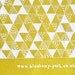 White on Yellow Triangle Mania screen printed fabric