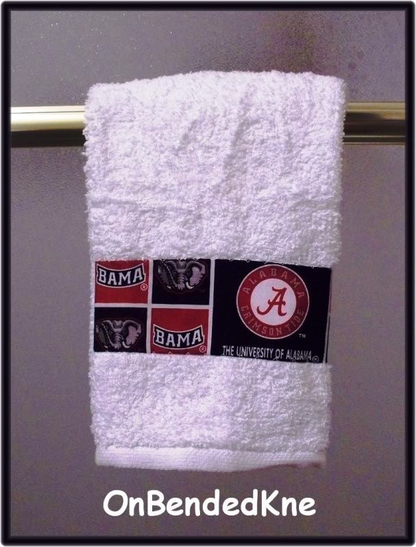 University of ALABAMA Crimson Tide NCAA Hand Towel Football Hand Crafted 100% Cotton College