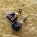 Dichroic Fused Glass Earrings, rainbow Cherry Blossom Earrings, Rainbow Flowers