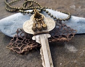 Recycled 1930's Vintage Key Necklace