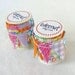 Soft Rainbow Fabric wedding cake Mini Bunting. Spool of Ribbon for gift wrapping.