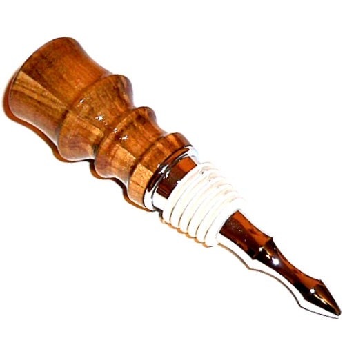 Ambrosia Maple Wine Bottlestopper Wood with Vintage Style Stopper 43 Velvet Gift Bag