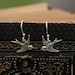 Love Bird Earrings - Antiqued Silver