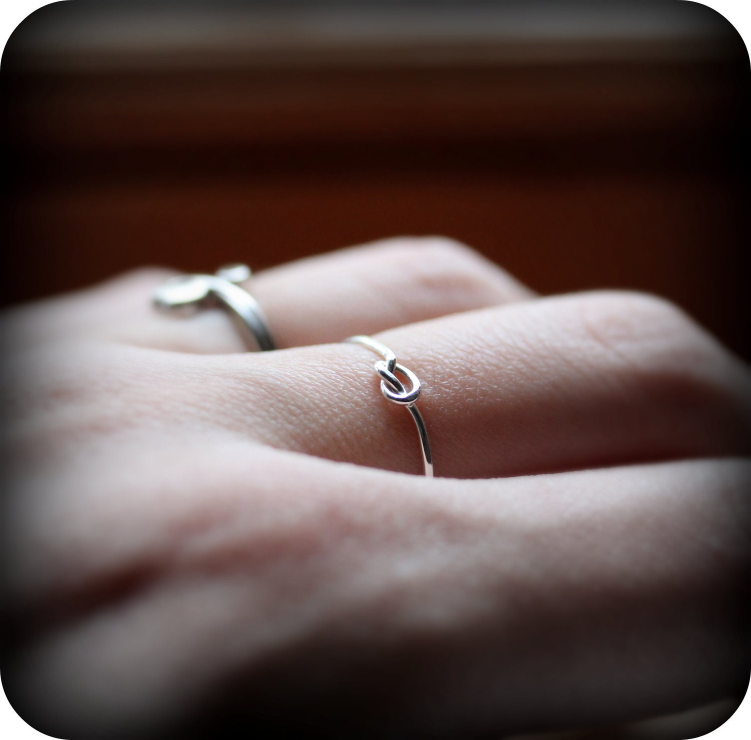 Knot ring - recycled sterling silver ring