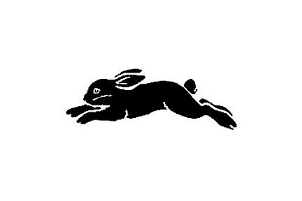 CLEARANCE Hopping Jumping Easter Rabbit Stamp, Bunny Rubber Stamp