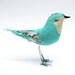 Small fabric bird- TURQUOISE