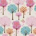 Dena Designs, Pretty Little Things, Trees Cream Fabric - By the Yard