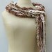 Cocoa vanilla Gypsy Fringe Braids Scarf skinny lariat Hippie neck wear