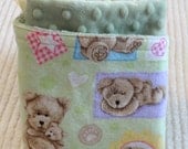 Baby/Toddler Cuddle Blanket Lovey  - Flannel and Minky