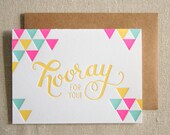 Hooray Letterpress Card