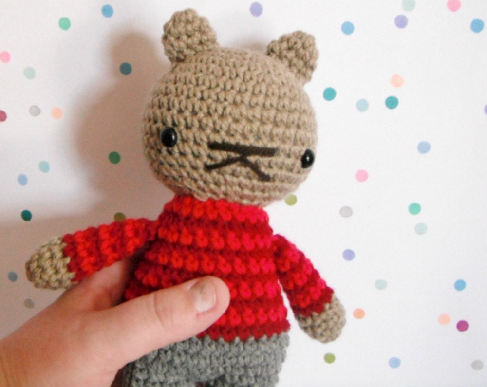 amigurumi children toy stuffed teddy bear plushie christmas gift .. little mikey .. children